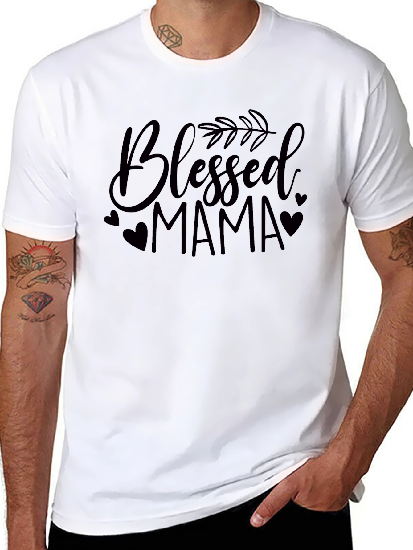 Blessed Mama Graphic Tee - Black Casual Shirt