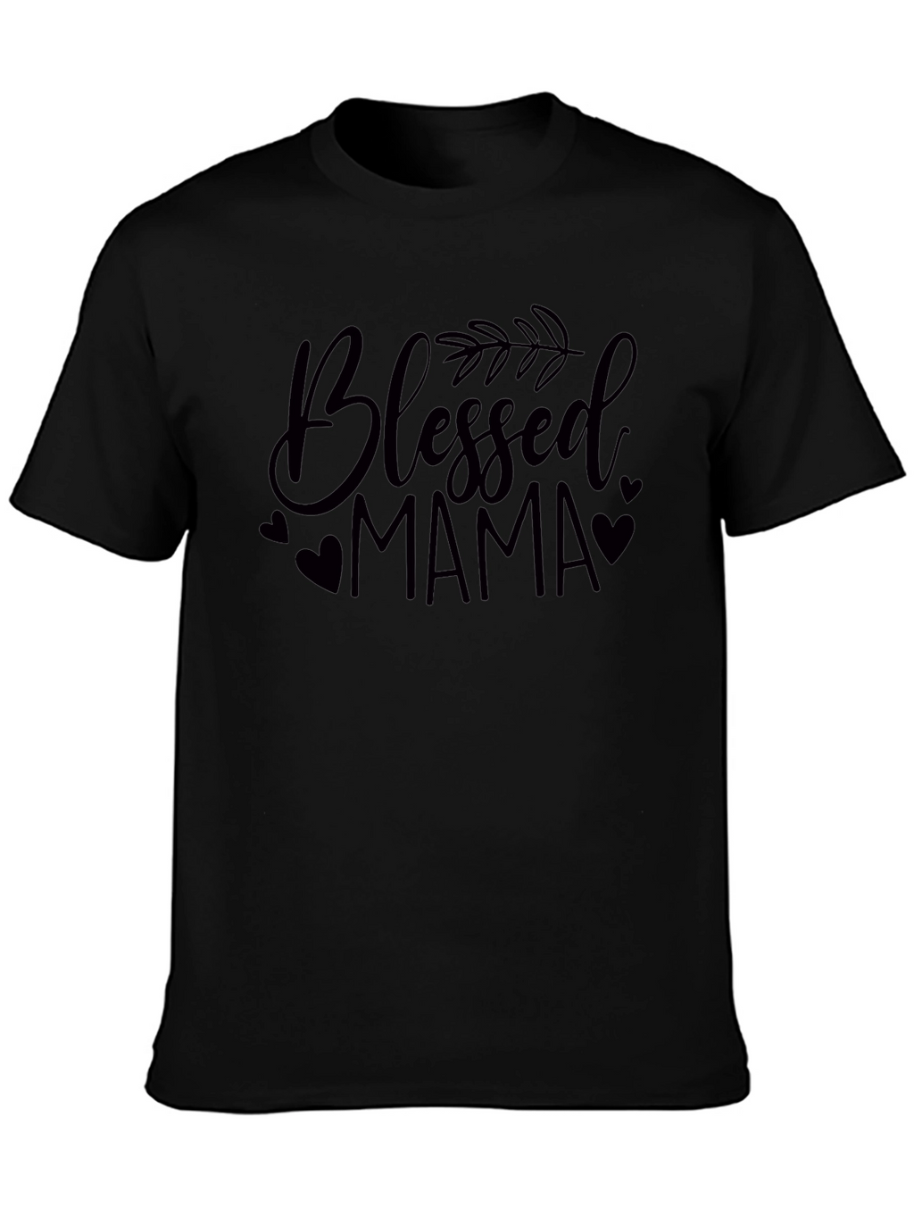 Blessed Mama Graphic Tee - Black Casual Shirt