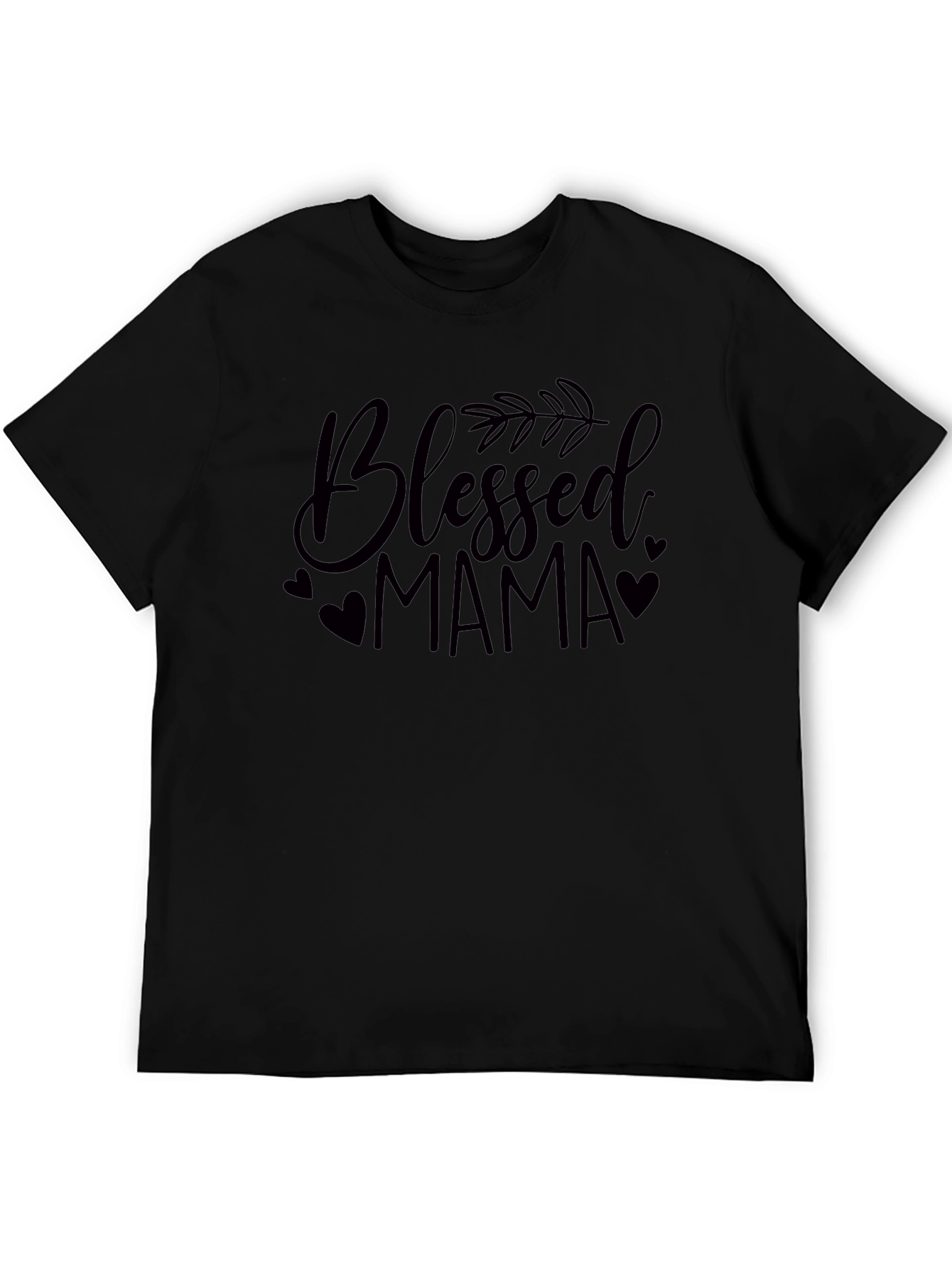 Blessed Mama Graphic Tee - Black Casual Shirt