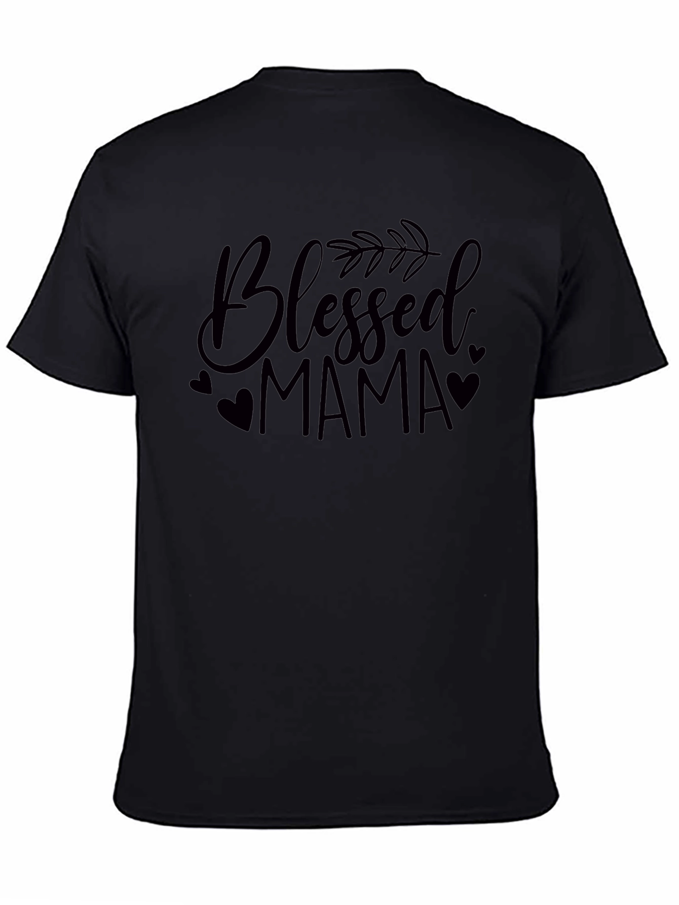 Blessed Mama Graphic Tee - Black Casual Shirt