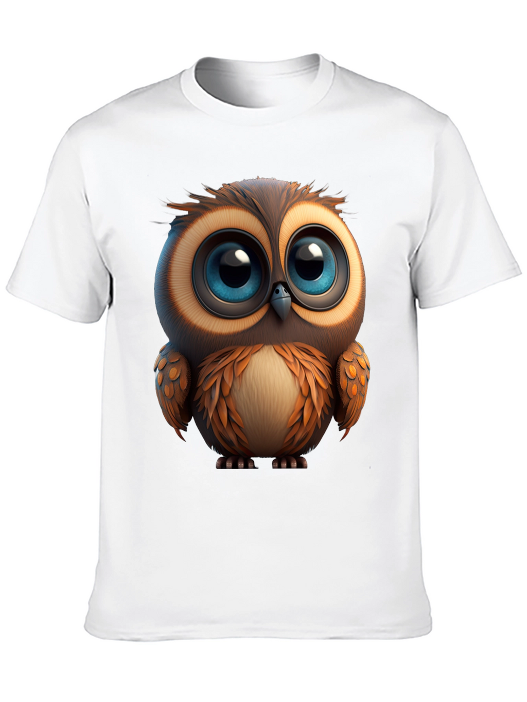 Cute Owl Graphic Print T-Shirt - Soft Cotton Tee