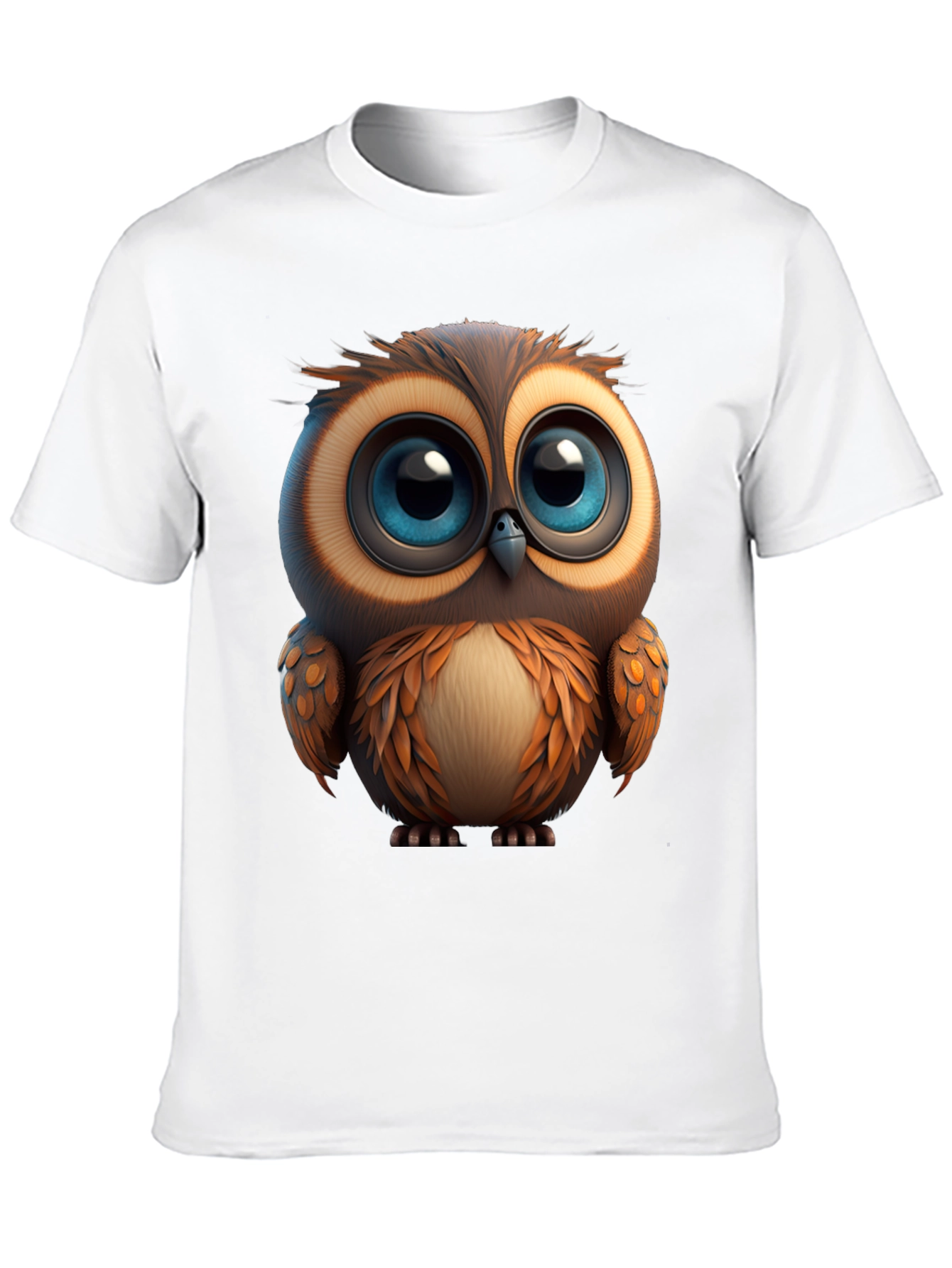 Cute Owl Graphic Print T-Shirt - Soft Cotton Tee