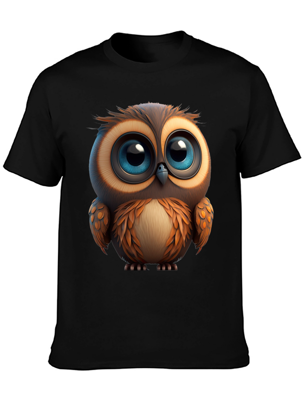Cute Owl Graphic Print T-Shirt - Soft Cotton Tee