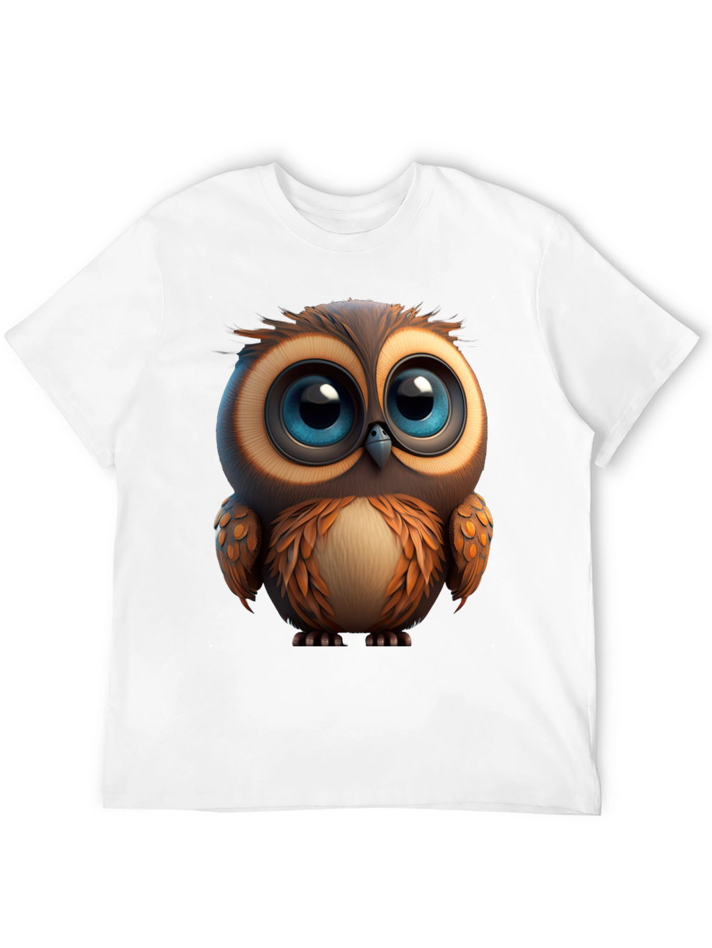 Cute Owl Graphic Print T-Shirt - Soft Cotton Tee