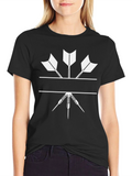 Darts Graphic Tee - Black Cotton Blend Casual Shirt