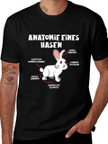 Anatomie Eines Hasen T-Shirt - Funny Rabbit Anatomy Tee