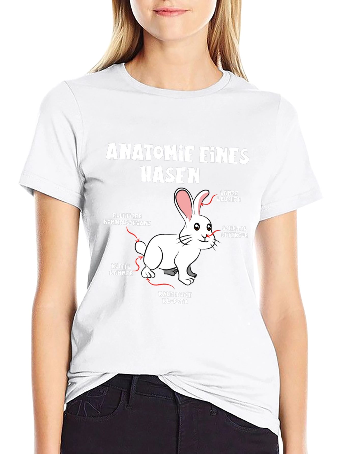 Anatomie Eines Hasen T-Shirt - Funny Rabbit Anatomy Tee
