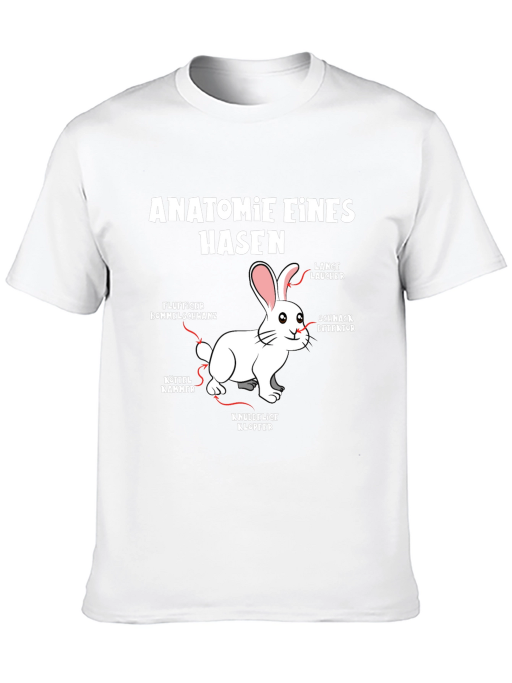 Anatomie Eines Hasen T-Shirt - Funny Rabbit Anatomy Tee
