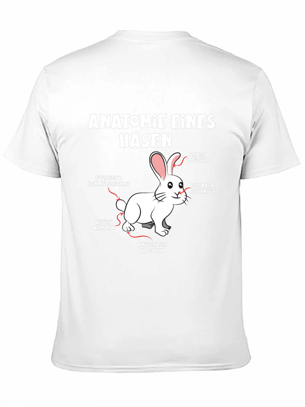 Anatomie Eines Hasen T-Shirt - Funny Rabbit Anatomy Tee