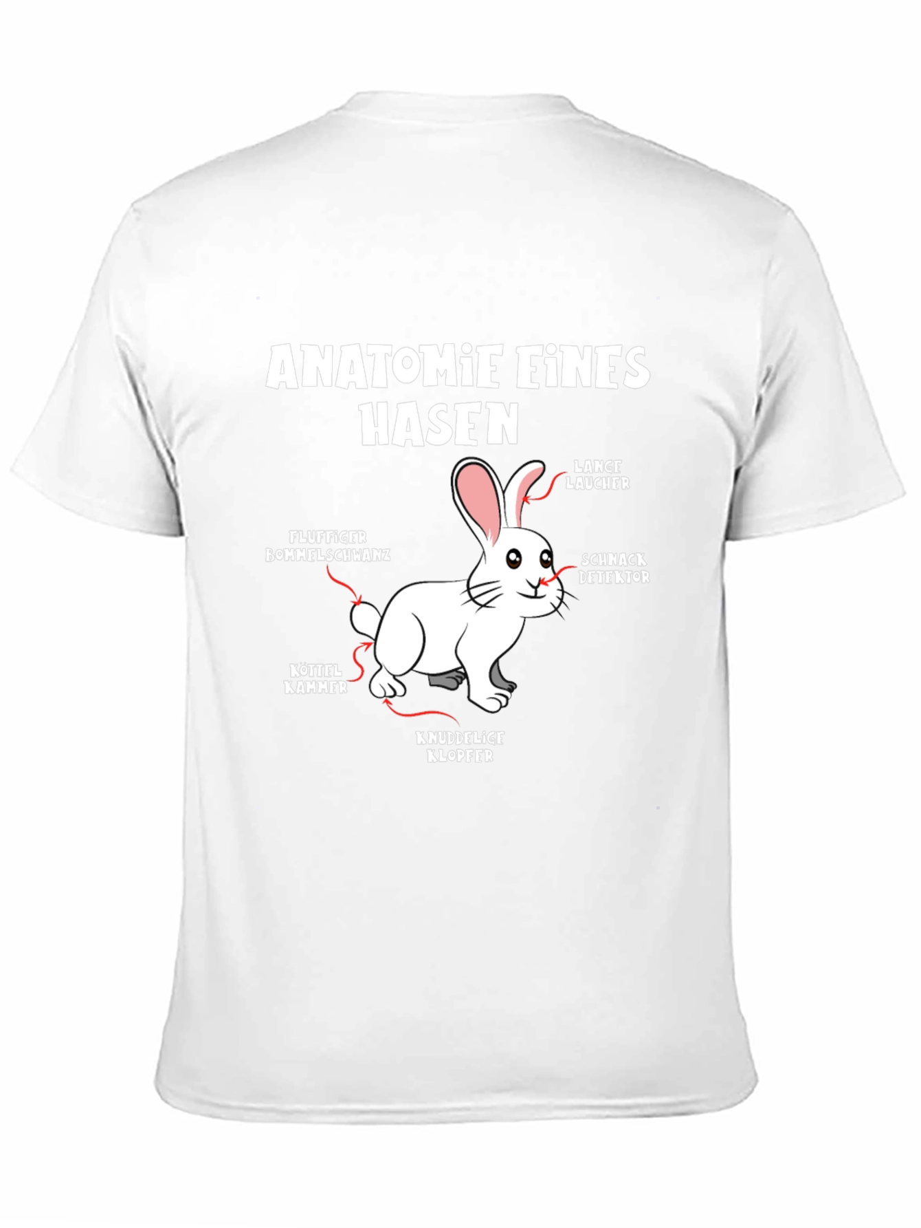 Anatomie Eines Hasen T-Shirt - Funny Rabbit Anatomy Tee