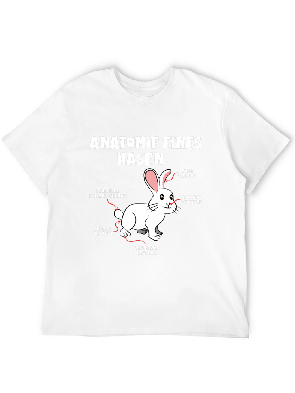 Anatomie Eines Hasen T-Shirt - Funny Rabbit Anatomy Tee