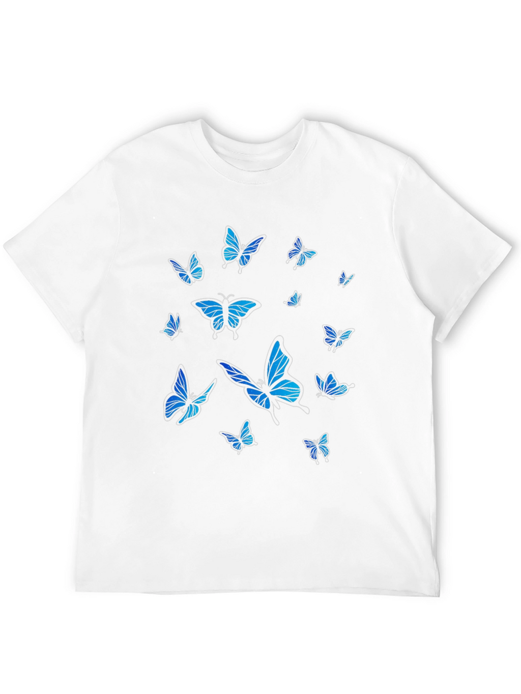 Butterfly Print Black T-Shirt
