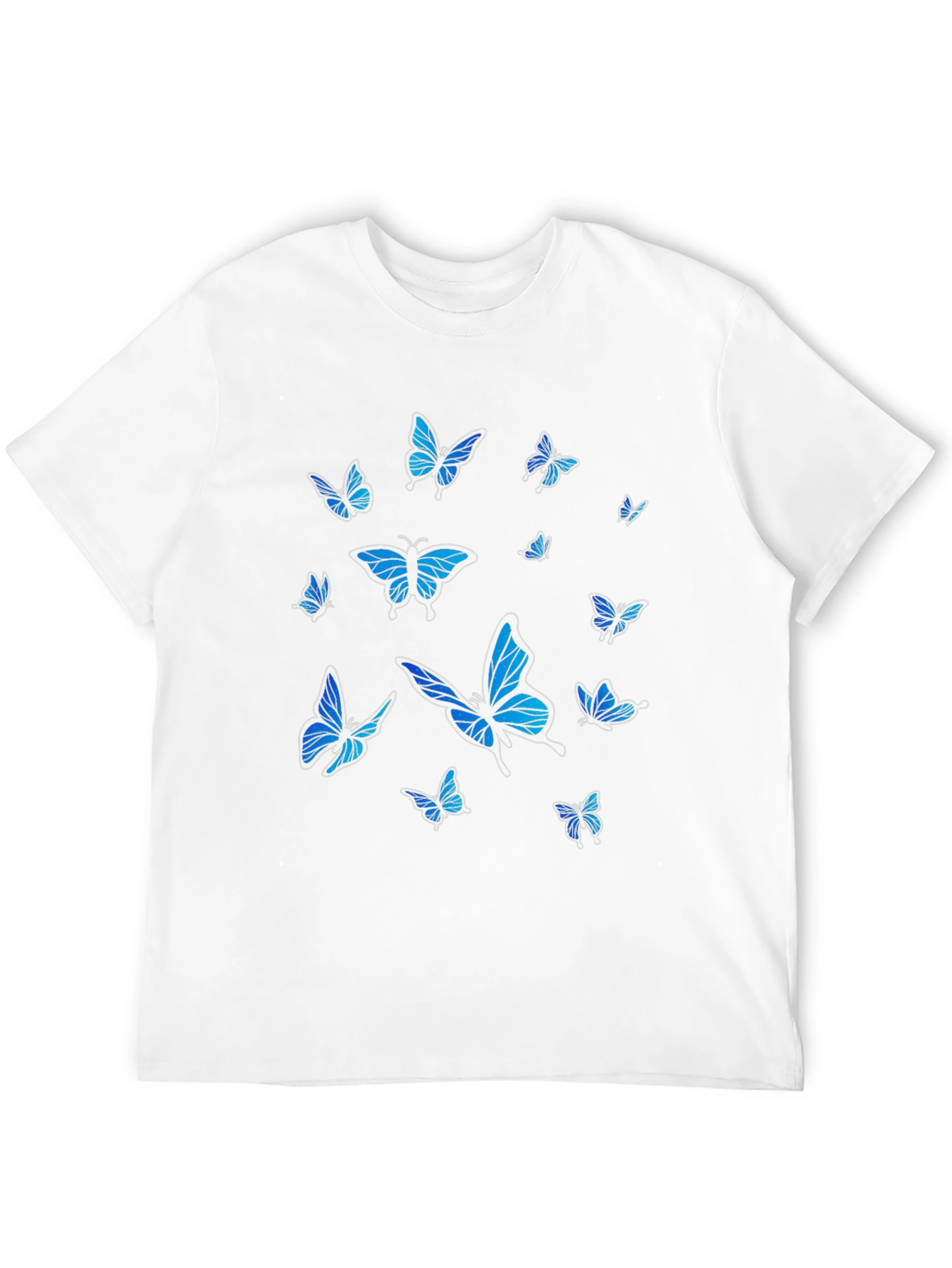 Butterfly Print Black T-Shirt