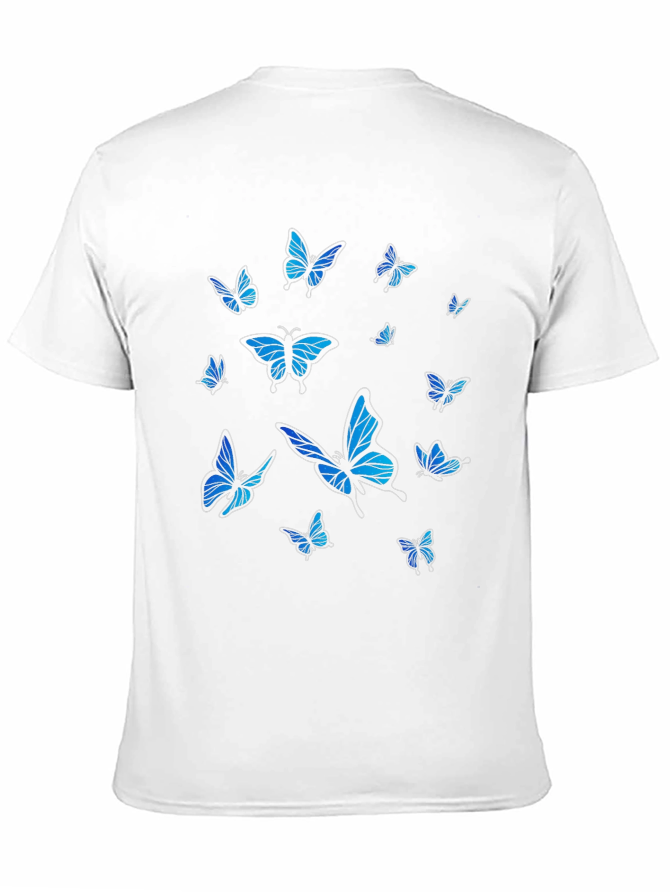 Butterfly Print Black T-Shirt