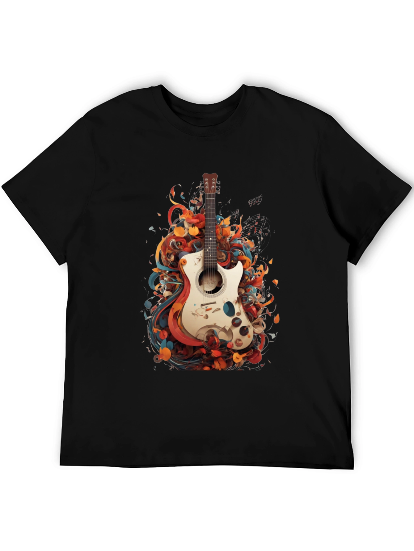 Abstract Guitar Graphic T-Shirt
