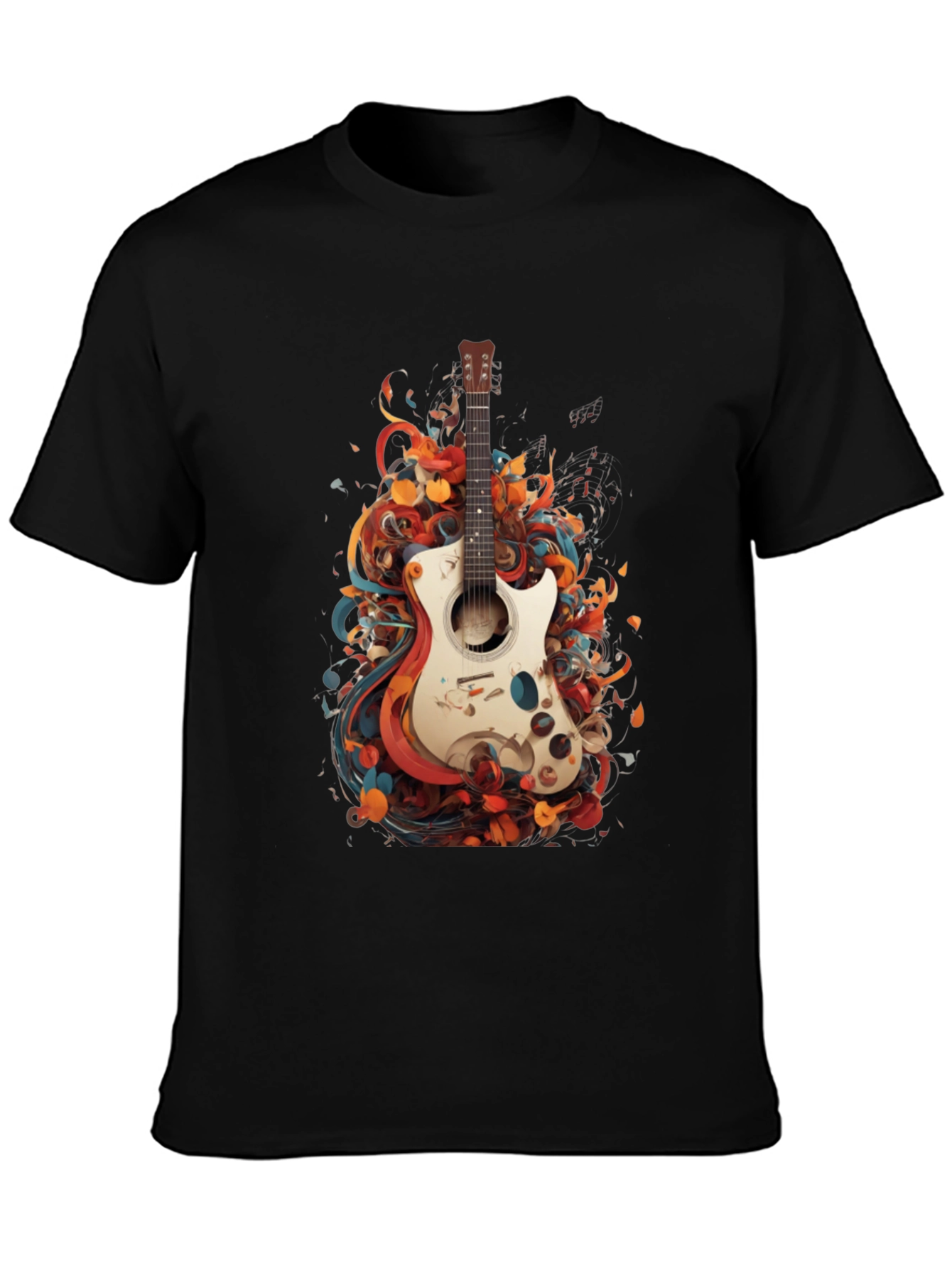 Abstract Guitar Graphic T-Shirt