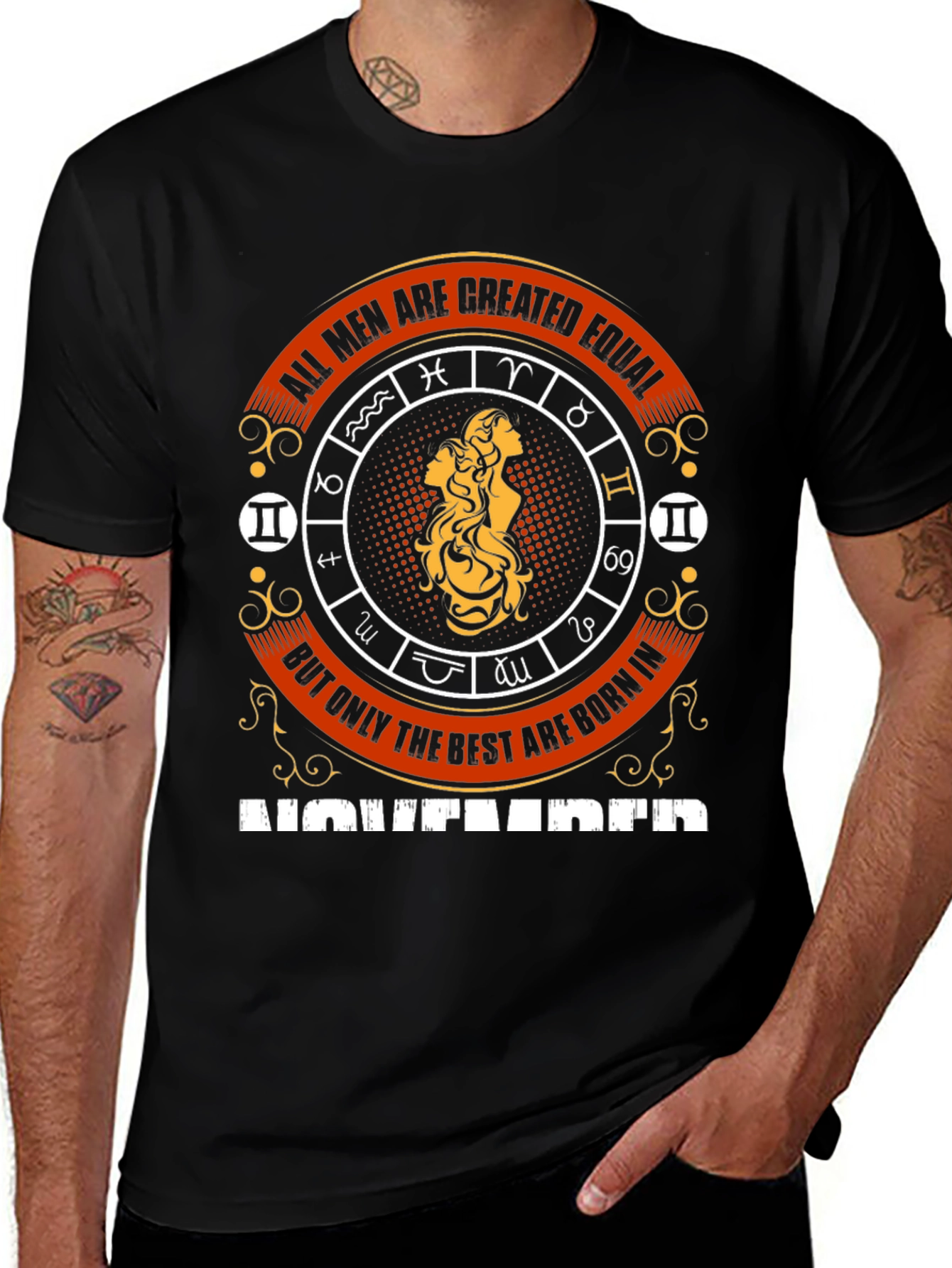 November Zodiac T-Shirt - Best Men Are Born In November Tee