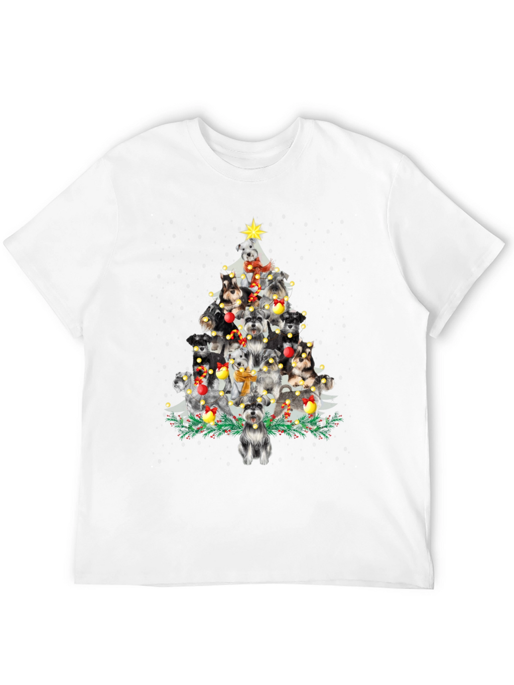 Schnauzer Christmas Tree T-Shirt - Holiday Dog Lover Tee