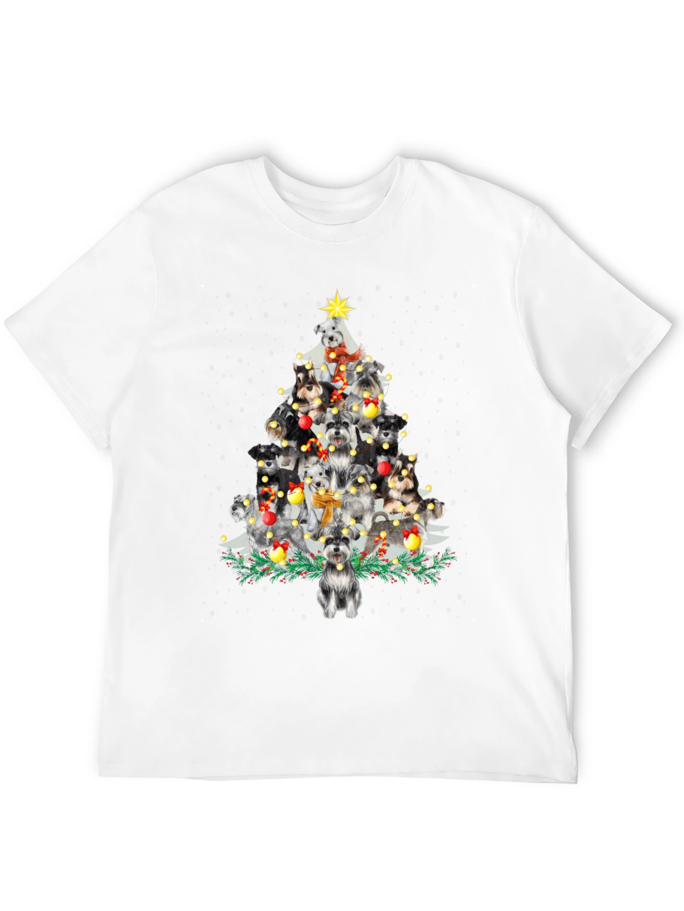 Schnauzer Christmas Tree T-Shirt - Holiday Dog Lover Tee
