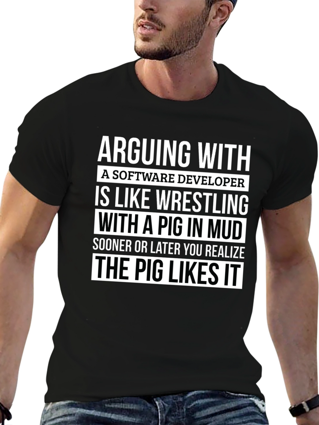 Software Developer Pig T-Shirt
