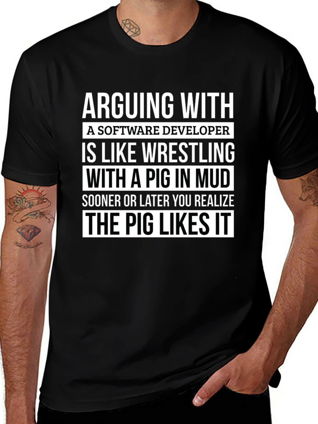 Software Developer Pig T-Shirt