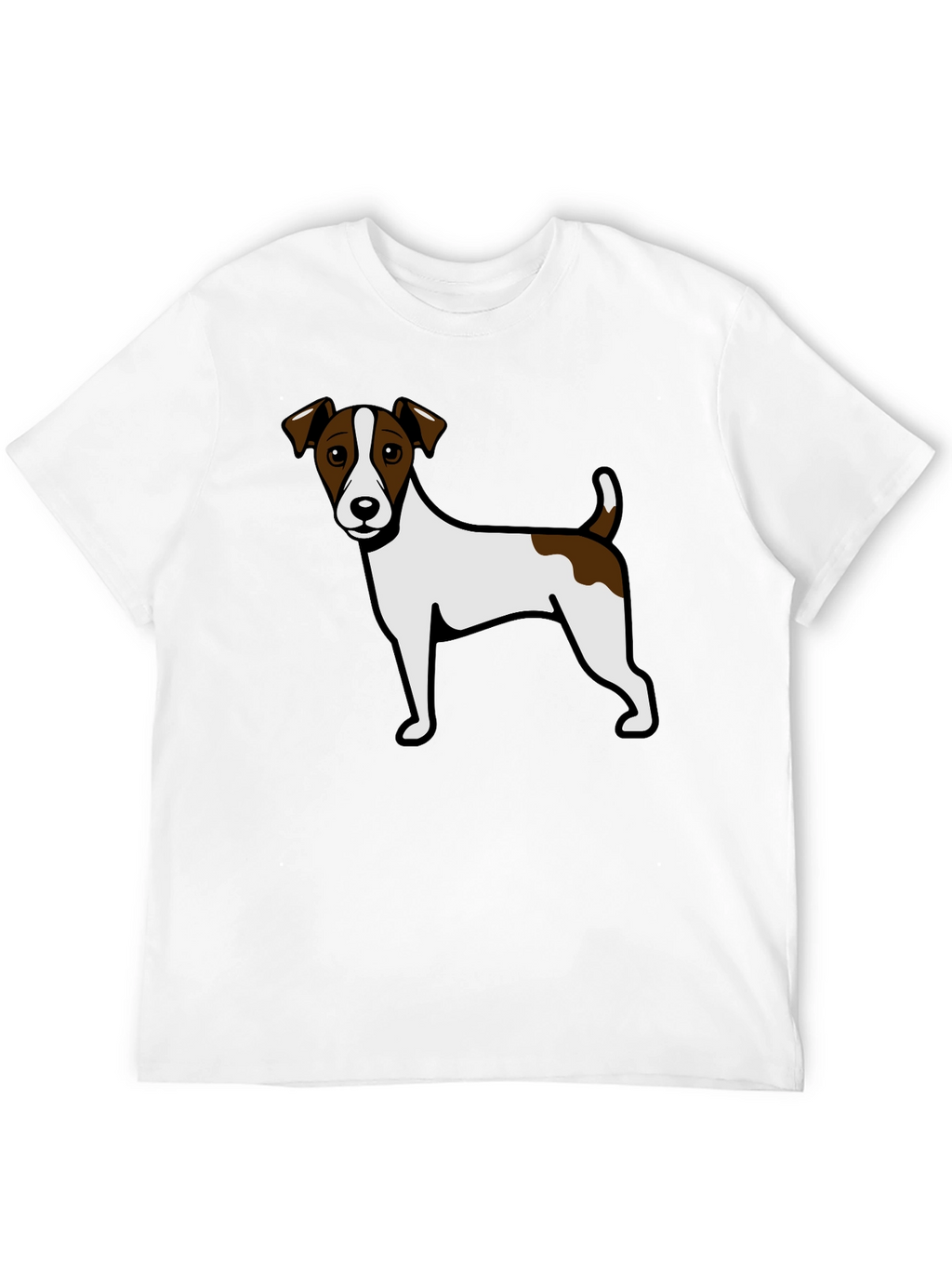 Jack Russell Terrier Graphic Tee - Black Cotton Blend