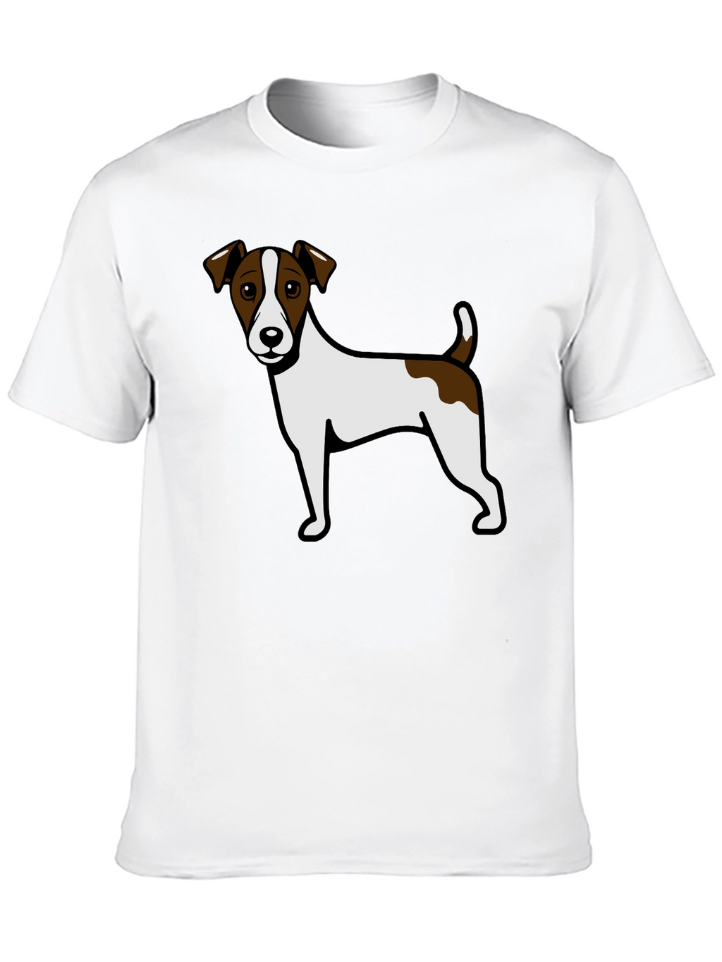 Jack Russell Terrier Graphic Tee - Black Cotton Blend