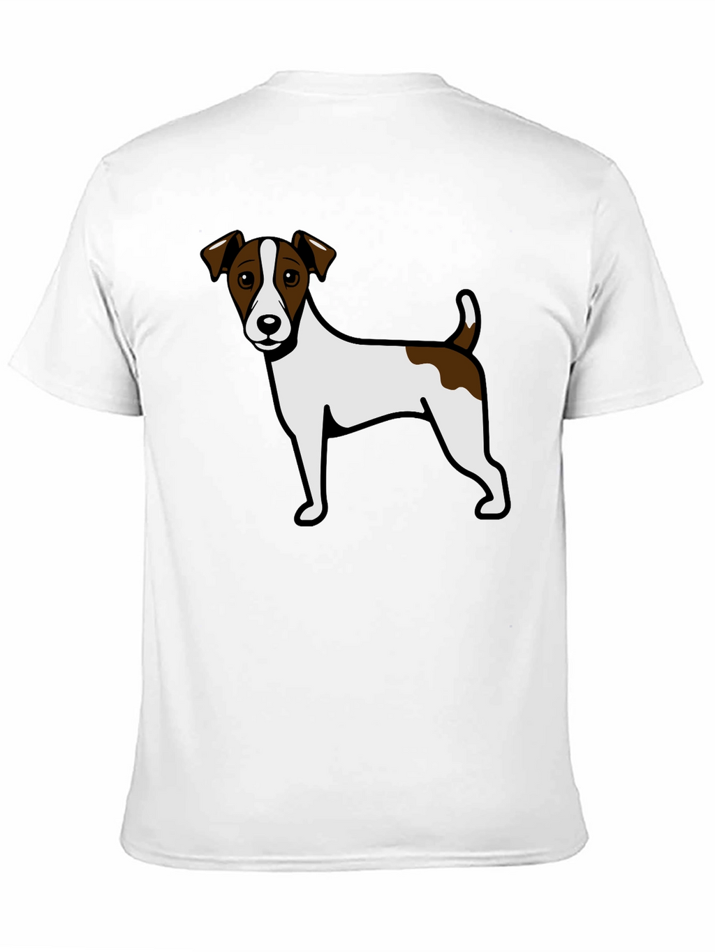 Jack Russell Terrier Graphic Tee - Black Cotton Blend