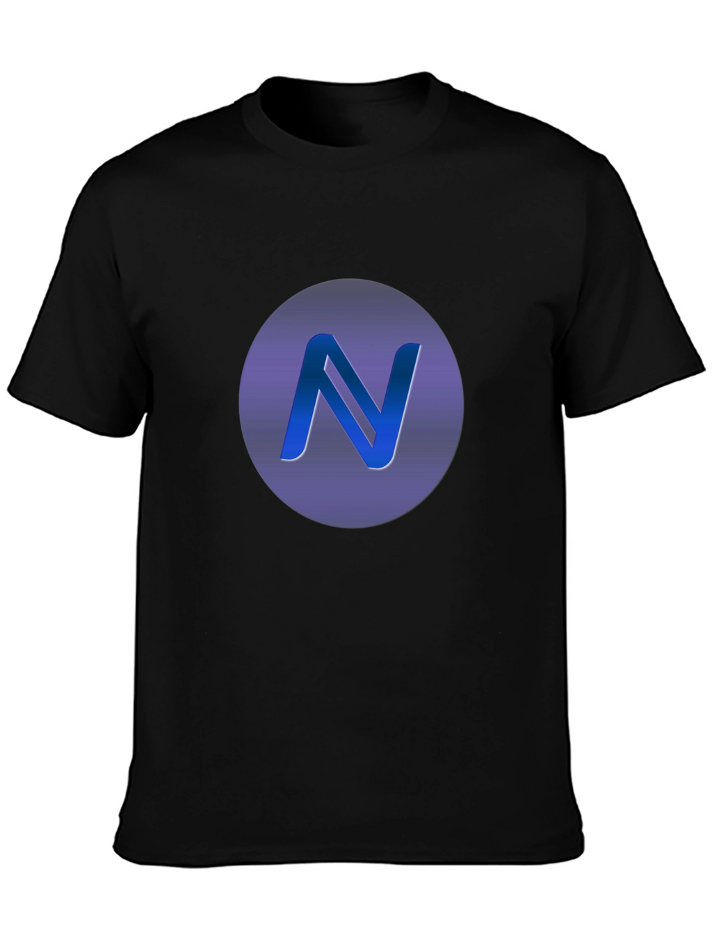 Stylish Black T-Shirt with Letter N Logo