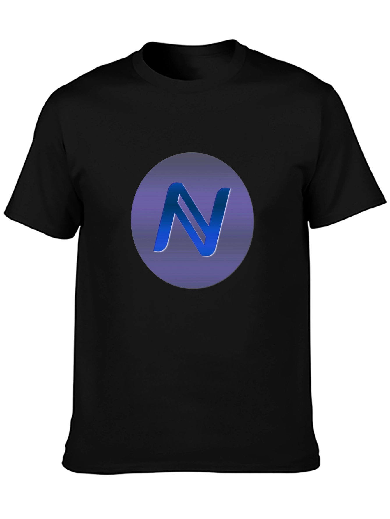 Stylish Black T-Shirt with Letter N Logo