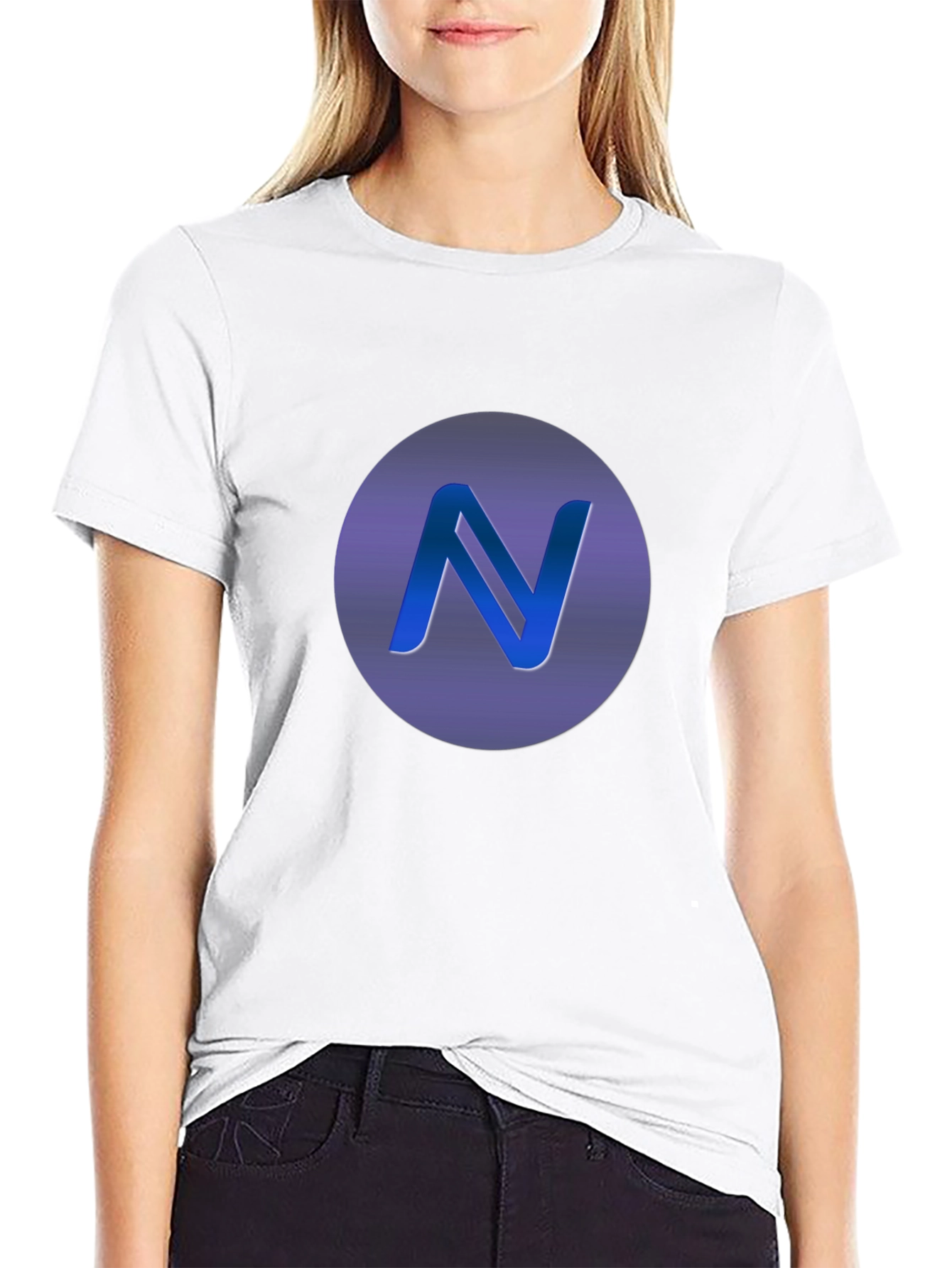 Stylish Black T-Shirt with Letter N Logo