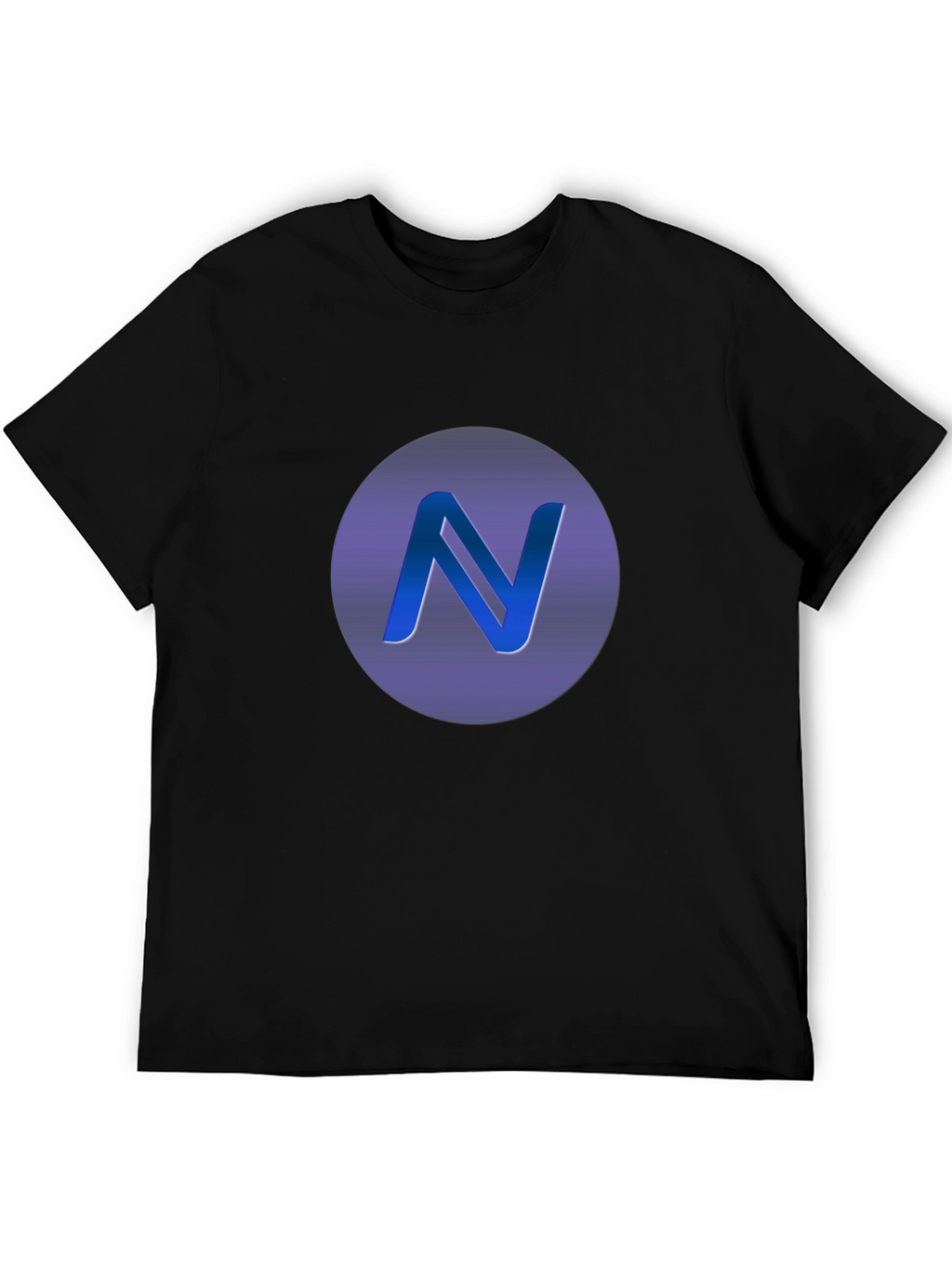 Stylish Black T-Shirt with Letter N Logo