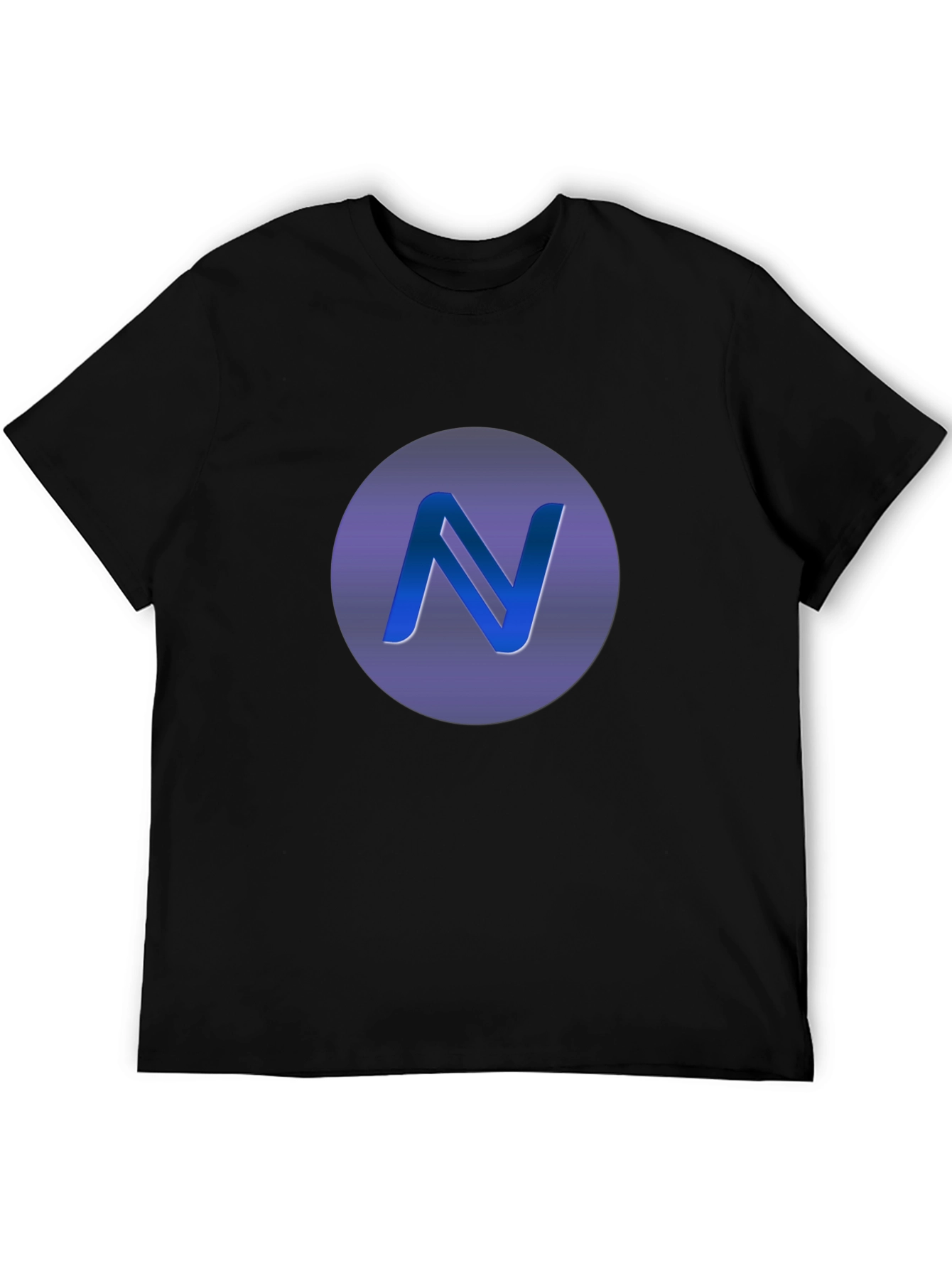 Stylish Black T-Shirt with Letter N Logo