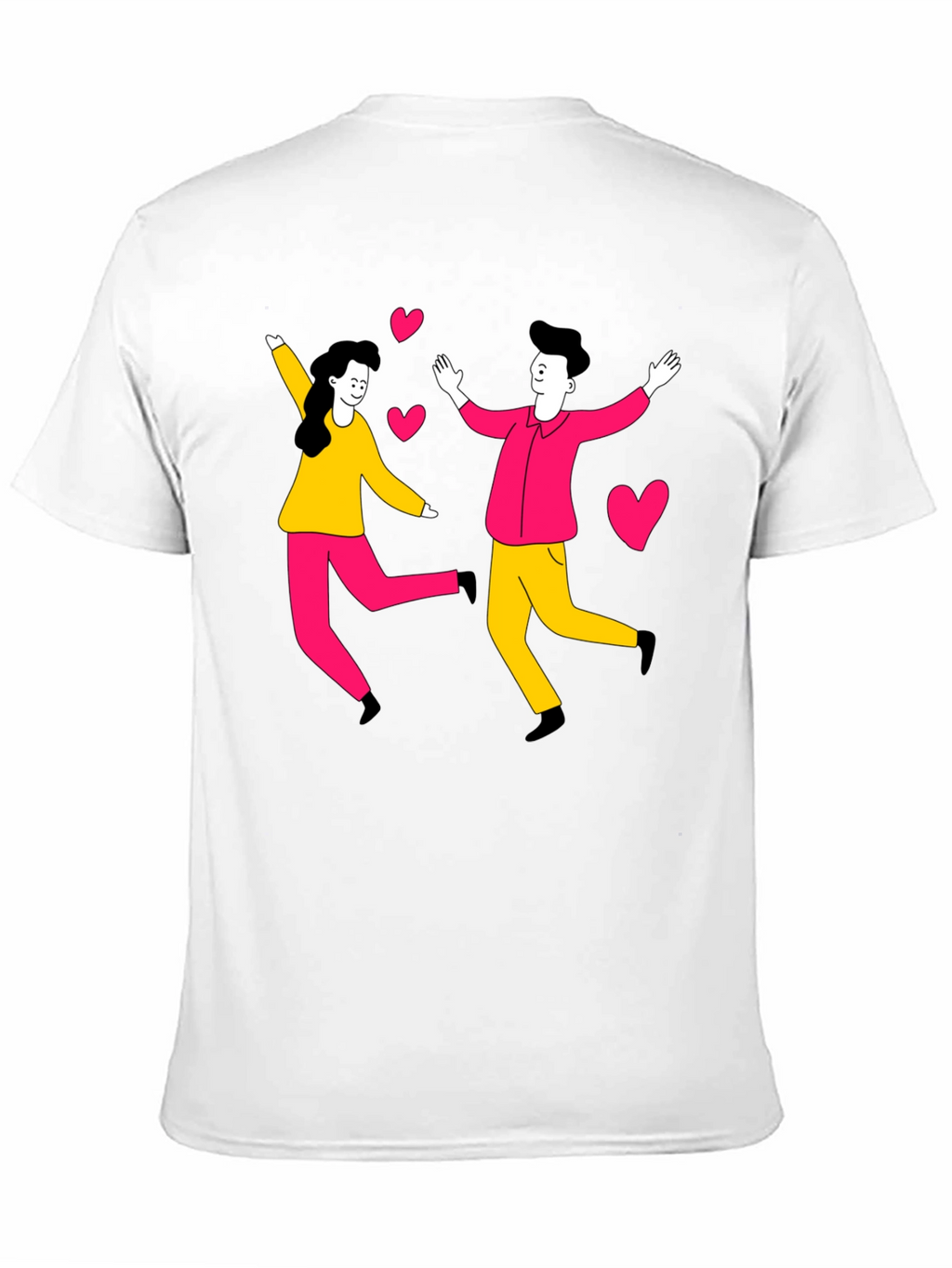 Couple Love Graphic Tee - Trendy Black Shirt