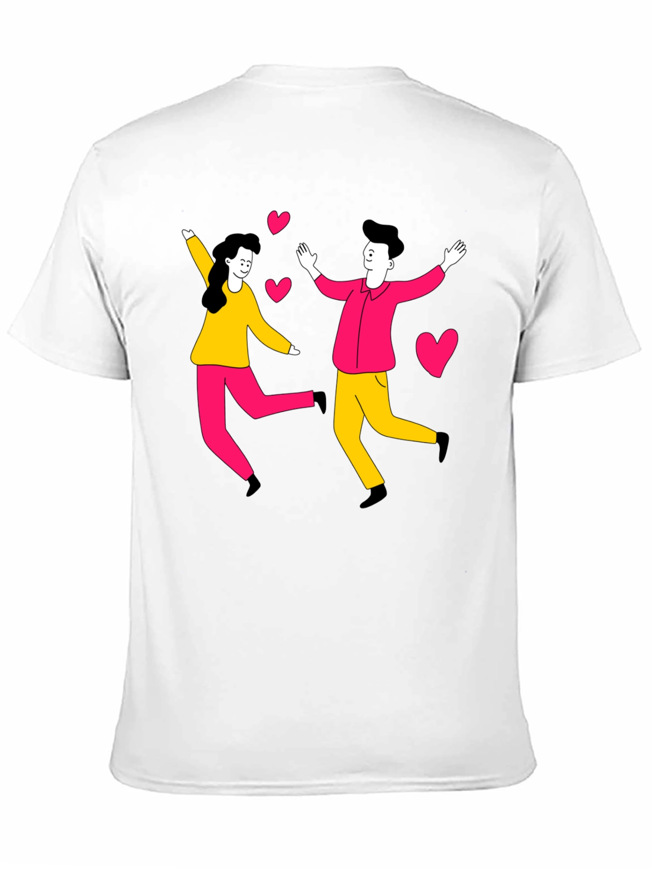 Couple Love Graphic Tee - Trendy Black Shirt