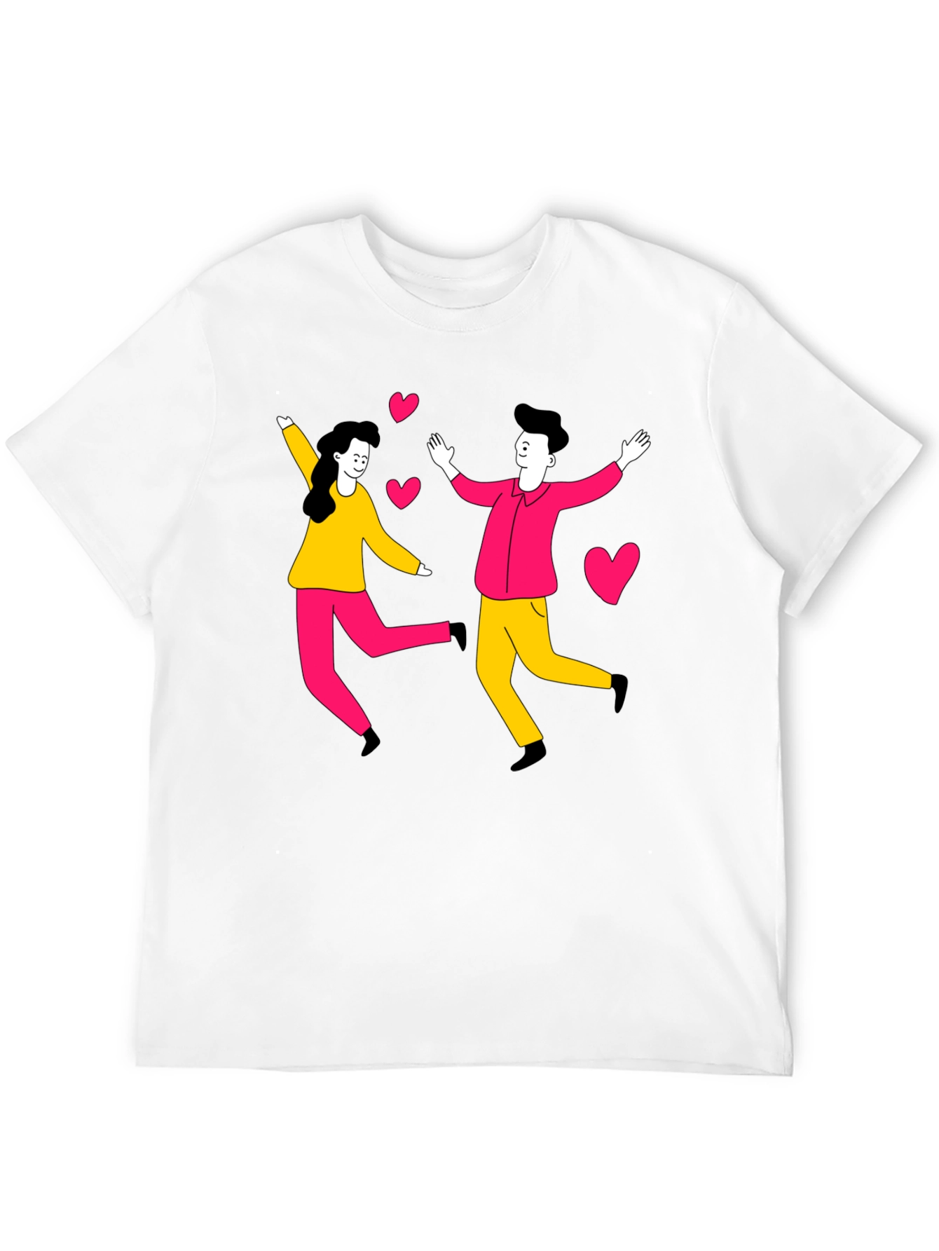 Couple Love Graphic Tee - Trendy Black Shirt