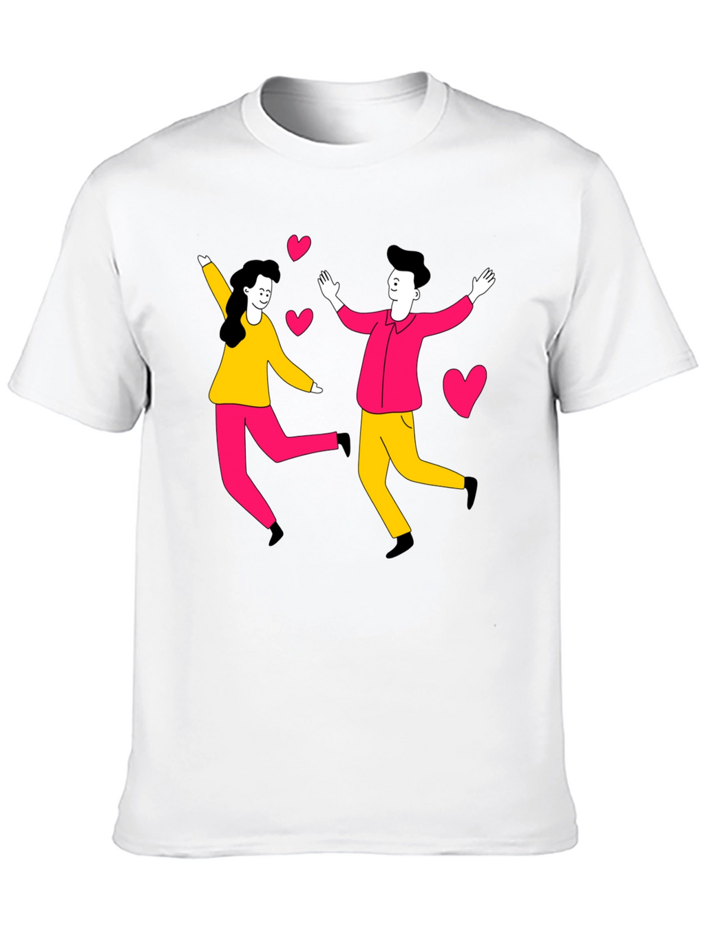 Couple Love Graphic Tee - Trendy Black Shirt