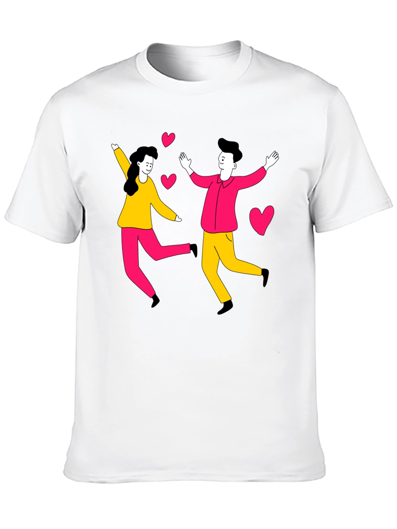 Couple Love Graphic Tee - Trendy Black Shirt