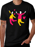 Couple Love Graphic Tee - Trendy Black Shirt