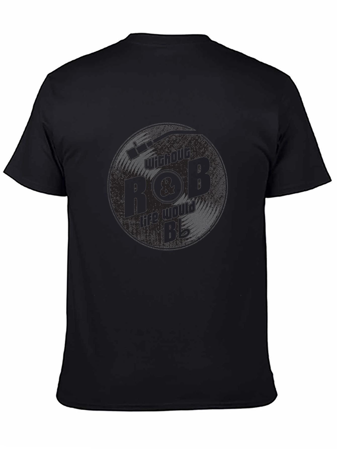 R&B Vinyl Record Graphic Tee - Black