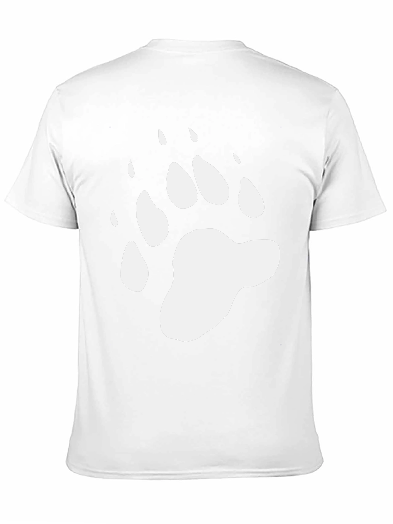 Bear Paw Print T-Shirt - Black Graphic Tee