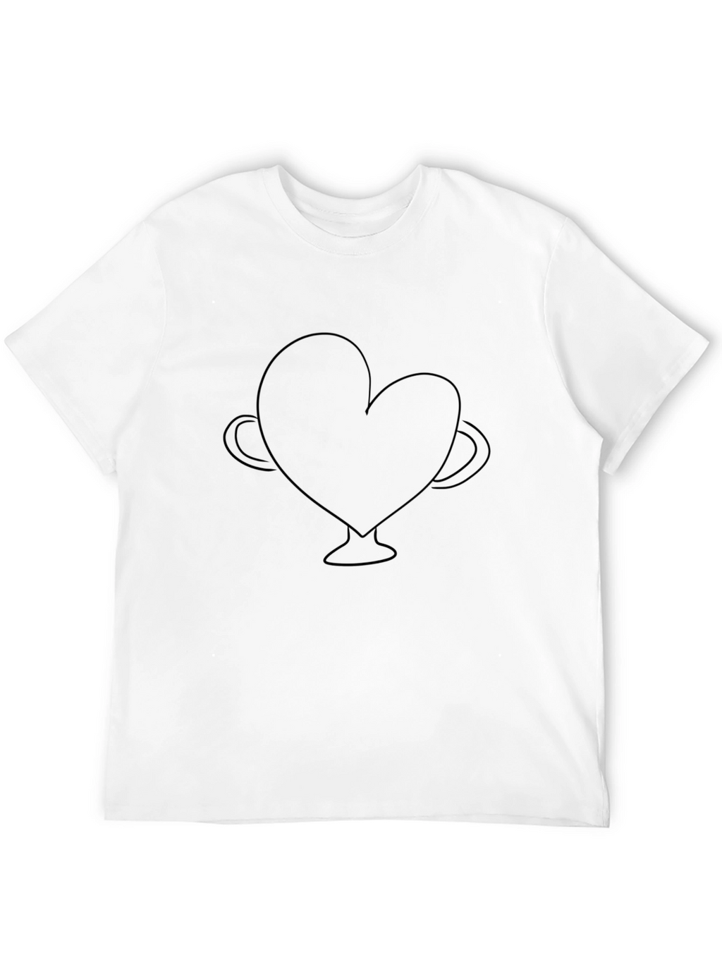 Heart Trophy Graphic Tee - Mens Black T-Shirt
