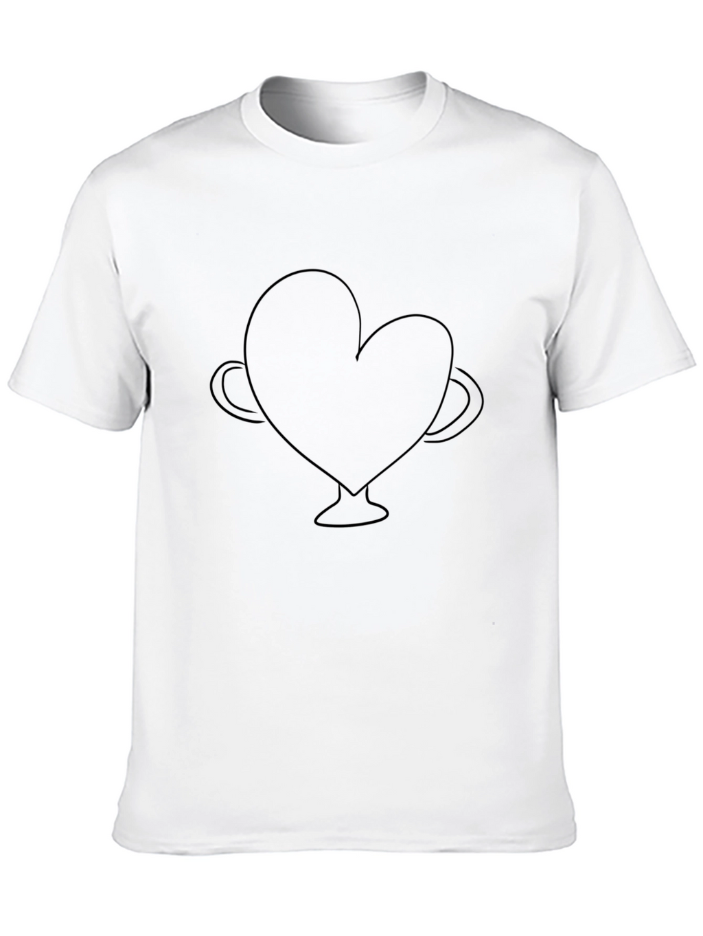 Heart Trophy Graphic Tee - Mens Black T-Shirt