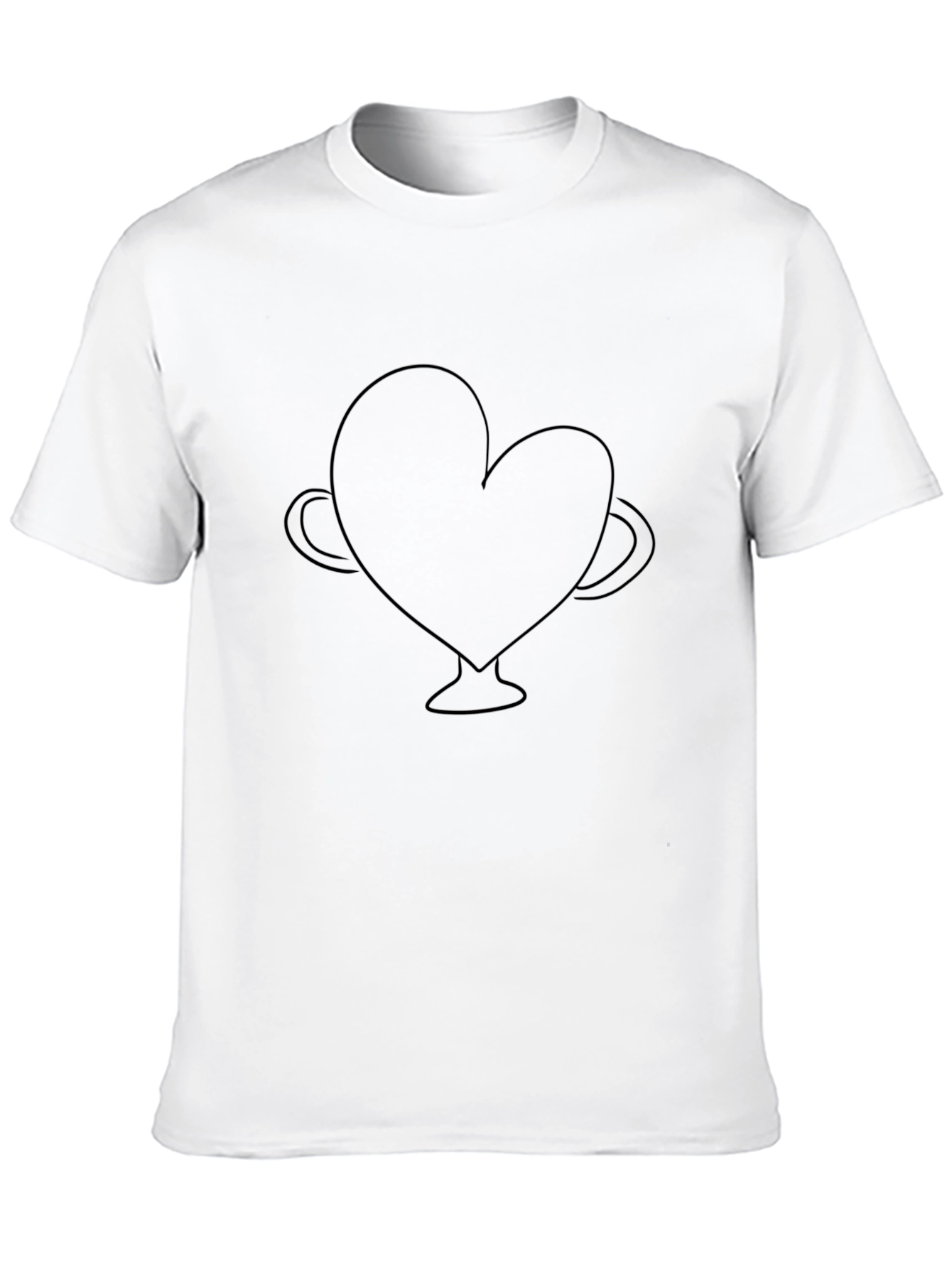 Heart Trophy Graphic Tee - Mens Black T-Shirt
