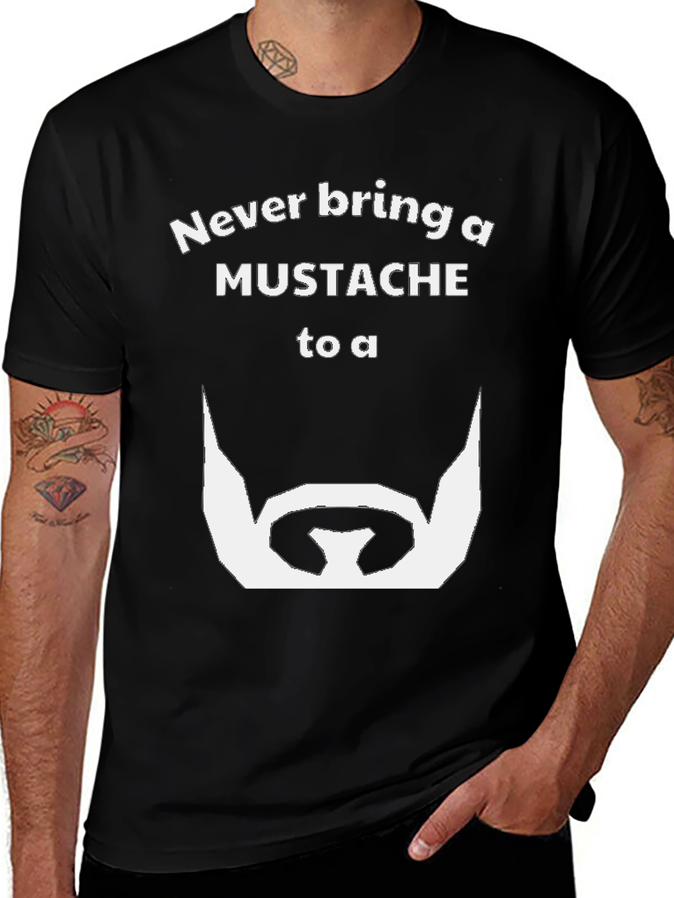 Never Bring a Mustache to a Beard T-Shirt