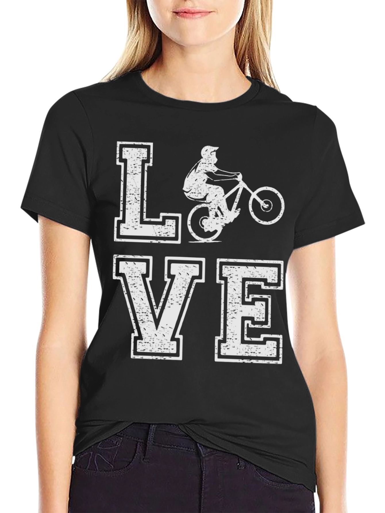 Mountain Bike Love T-Shirt Distressed Graphic Tee
