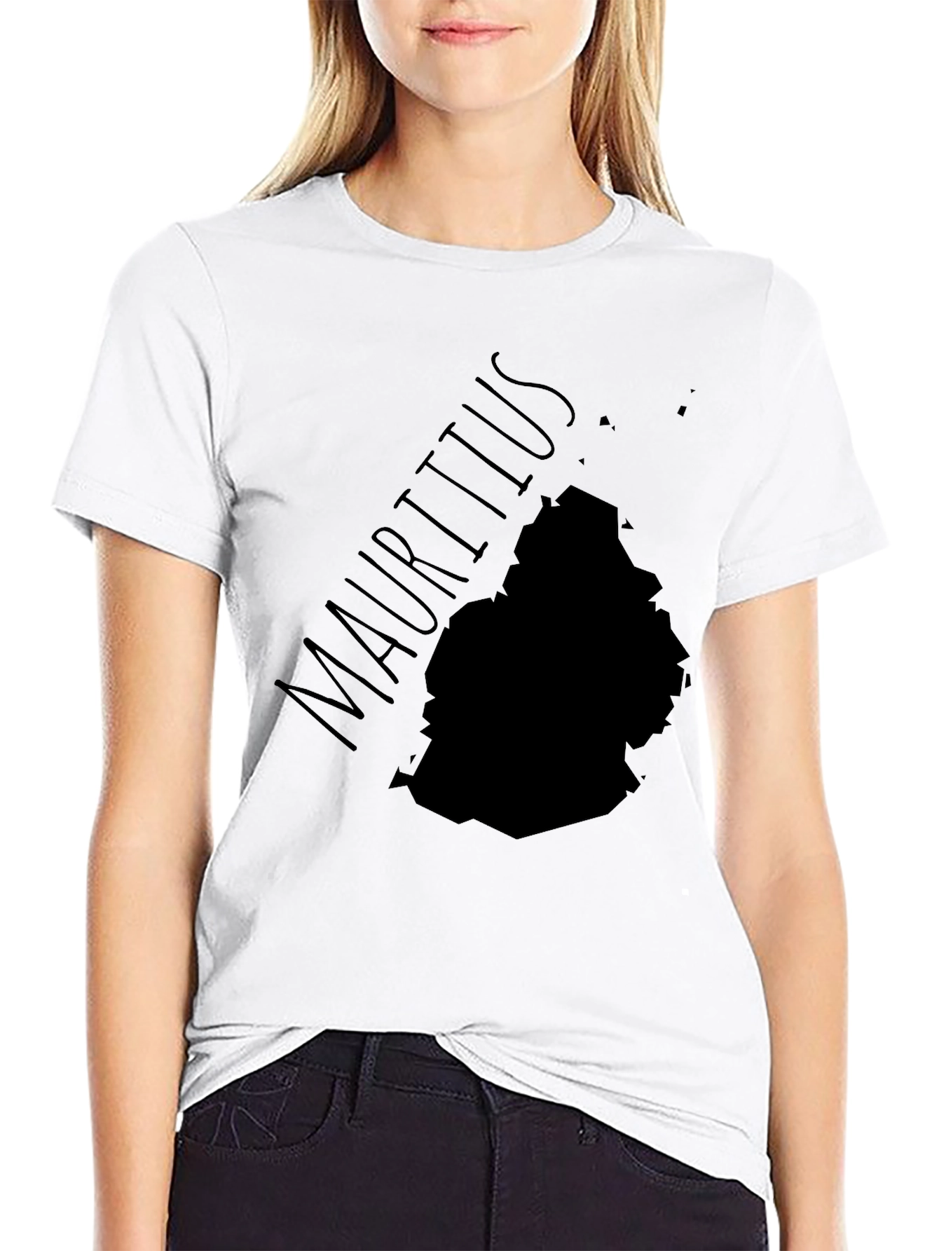 Mauritius Map T-Shirt - Black Island Pride Tee