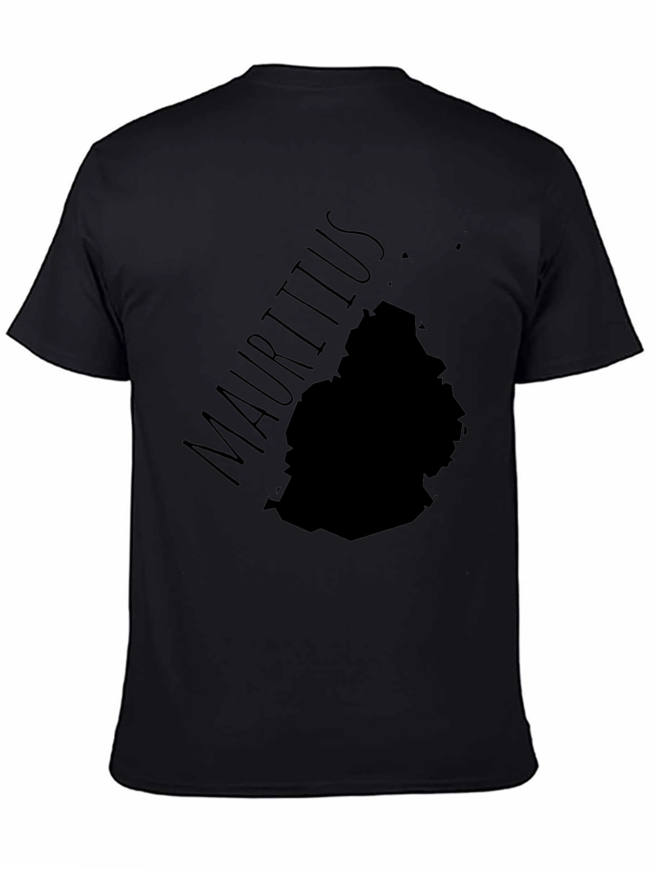 Mauritius Map T-Shirt - Black Island Pride Tee