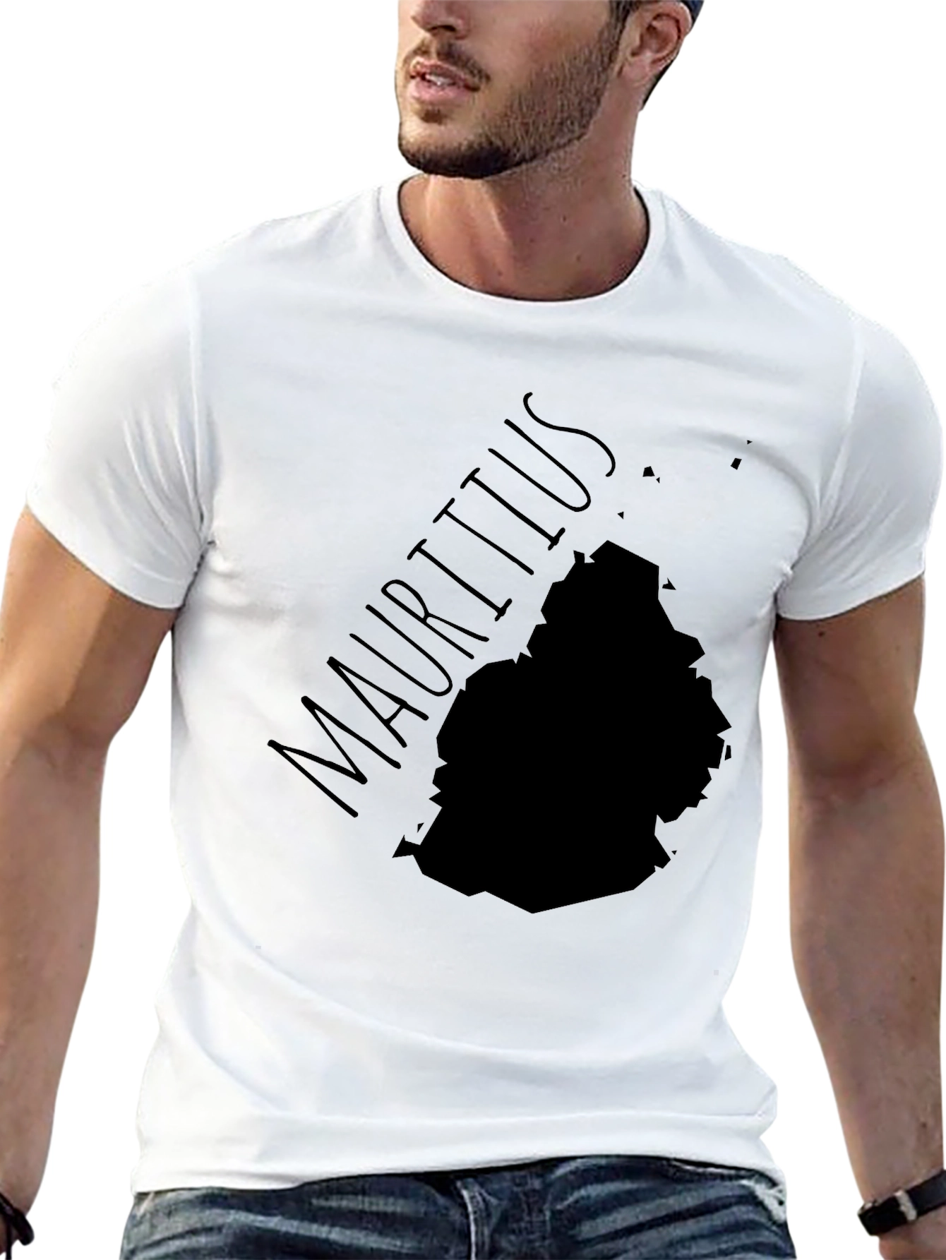 Mauritius Map T-Shirt - Black Island Pride Tee