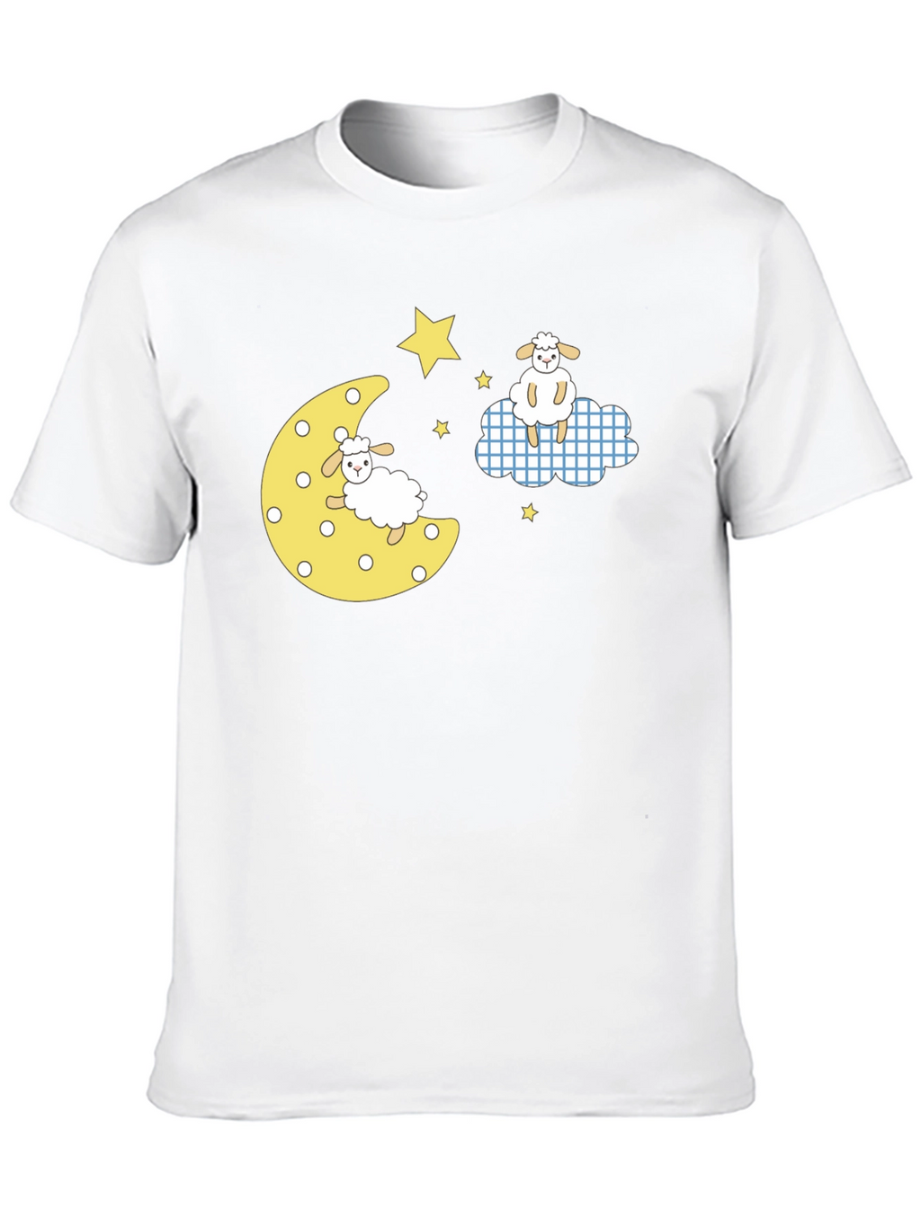 Dreamy Sheep Graphic Tee - Black Cotton T-Shirt